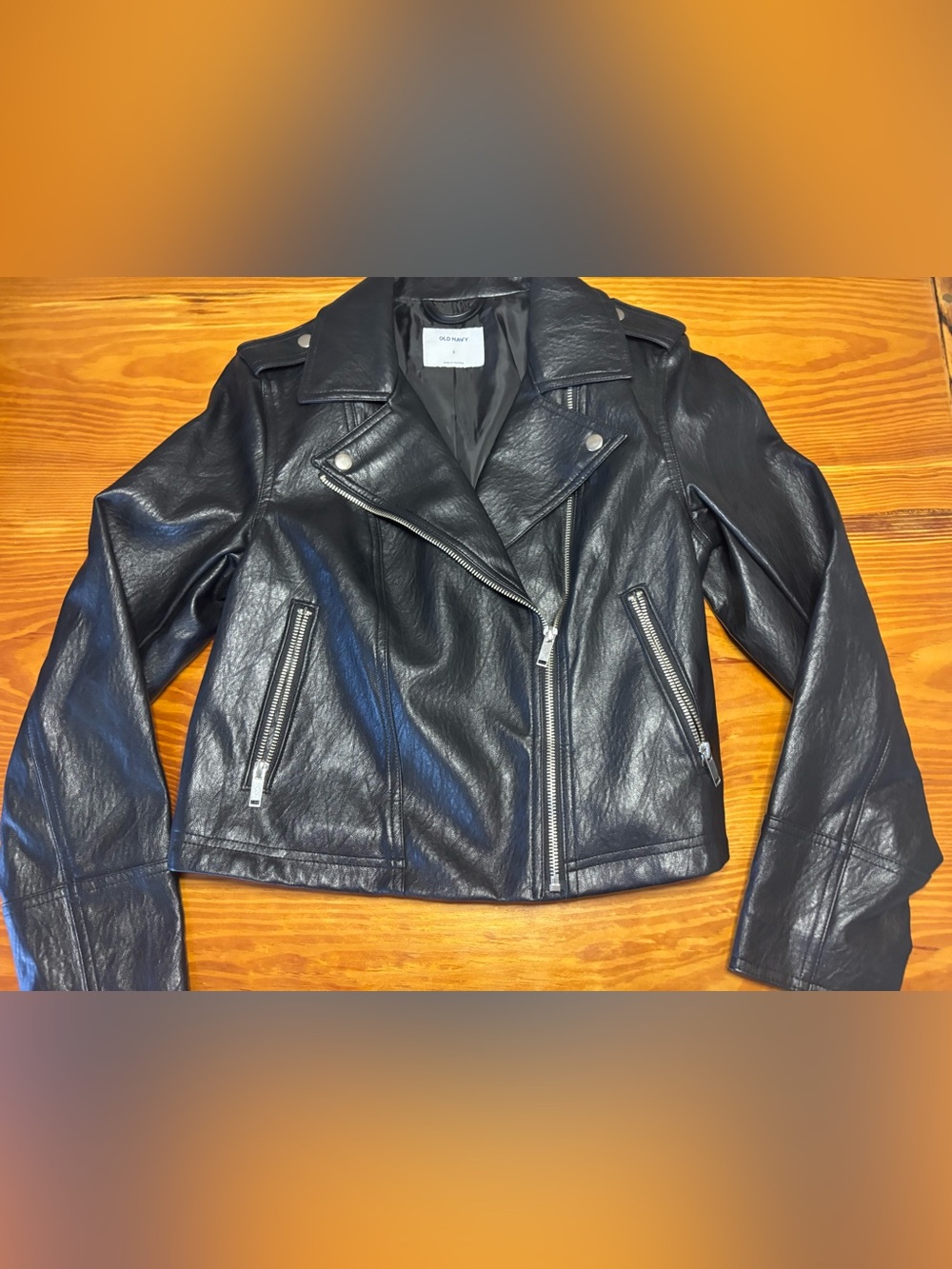 Old Navy Faux Leather Biker Jacket